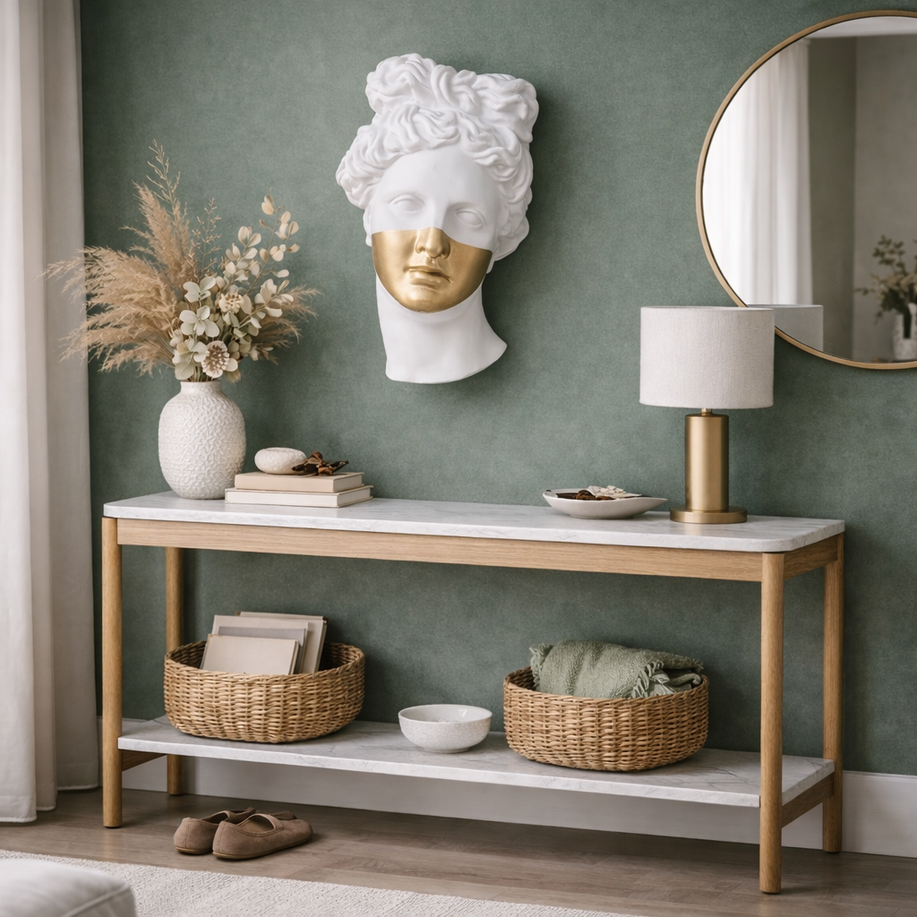 Decorazione da Parete Apollo Scultura Murale 26×42 cm