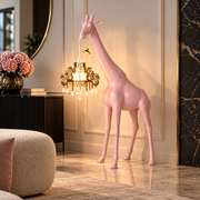 Lampada Giraffe in Love XS Rosa Qeeboo H100 cm con Lampadario E14