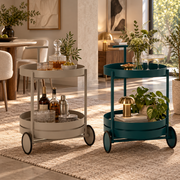 Carrello Saturno 40x49,5x61 cm in Metallo – Tortora e Ottanio