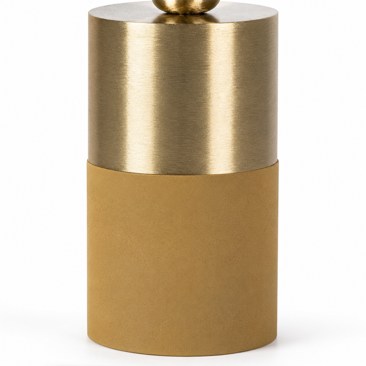 Lampada da Tavolo Tanev Lis Senape e Oro in Metallo 18x18x29 CM