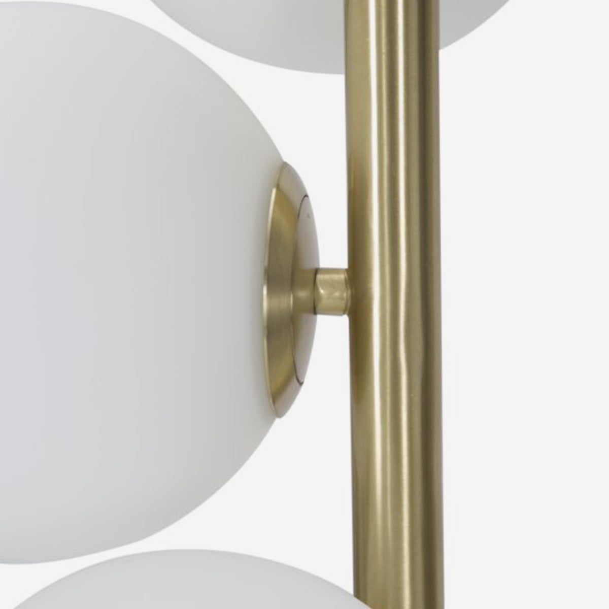 Lampada da Terra Glamy Dark Ø30x160 cm Nero e Oro con 5 Sfere in Vetro