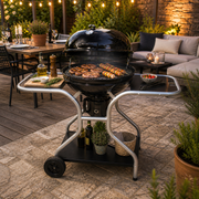 Barbecue a Carbone Stromboli Ø54 cm con Ripiani Laterali e Termometro