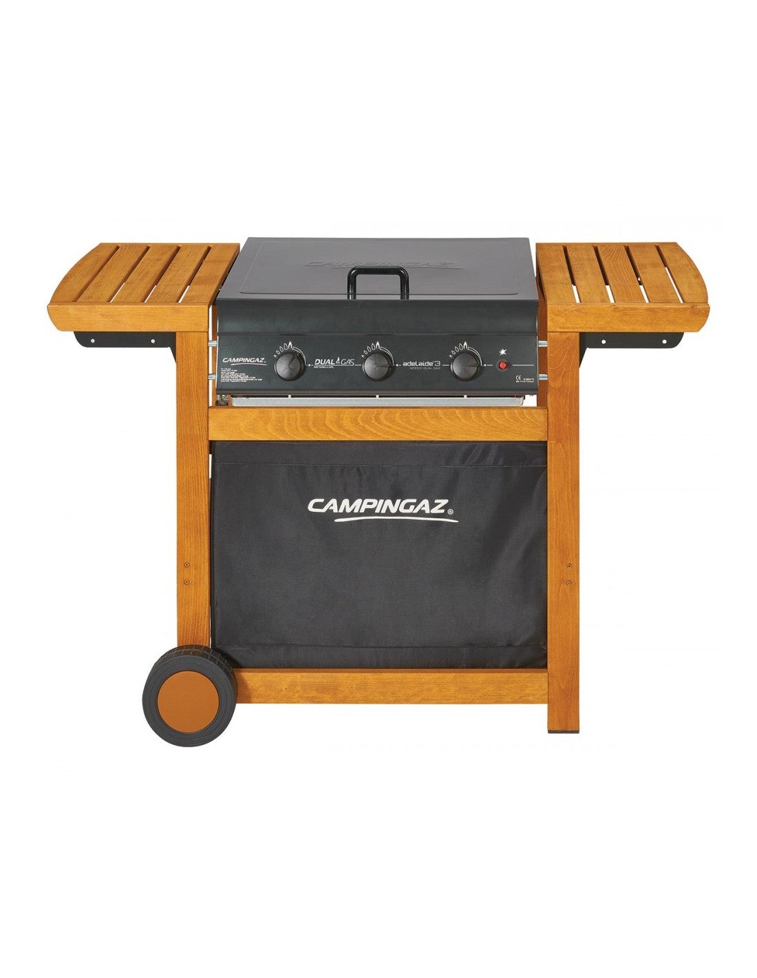 Barbecue a Gas Dual Adelaide 3 Woody 14 kW con Struttura in Legno FSC
