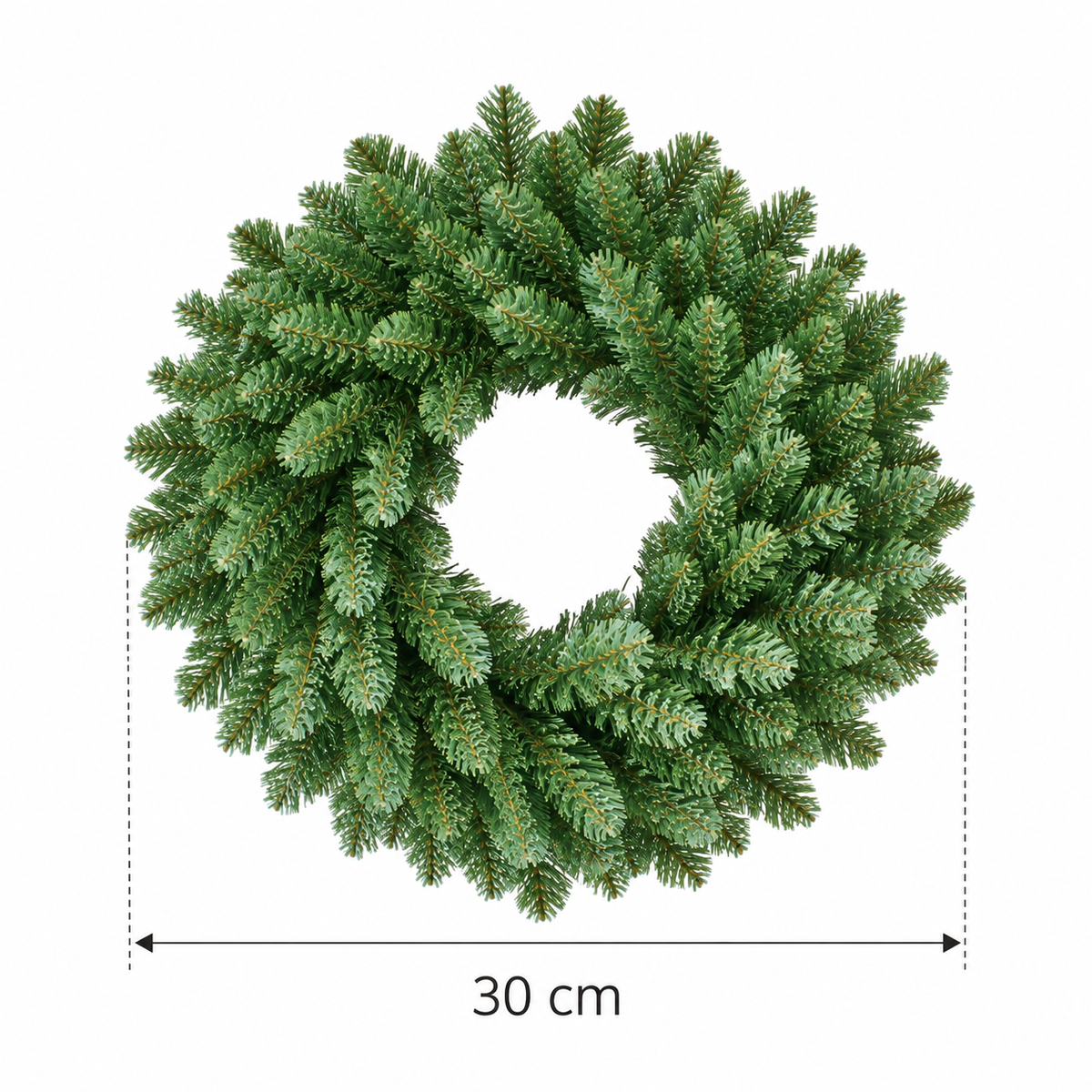 Corona Ghirlanda Natalizia Verde in PVC Decorazione Ø30, Ø40 e Ø60 cm