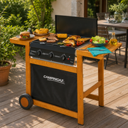 Barbecue a Gas Dual Adelaide 3 Woody 14 kW con Struttura in Legno FSC