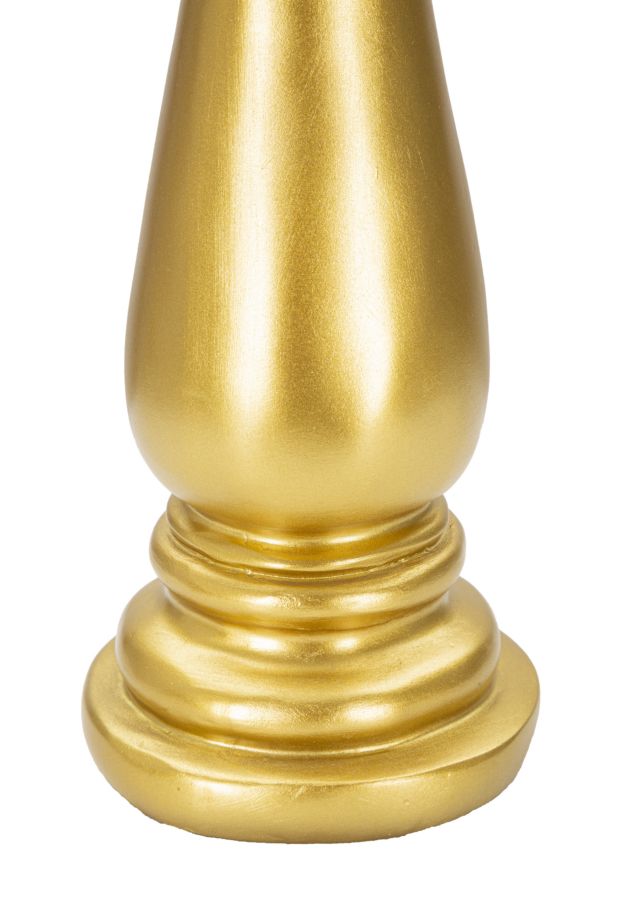Statuetta Decorativa Alfiere Scacchi Oro e Nero Ø12,5 x H38,5 cm