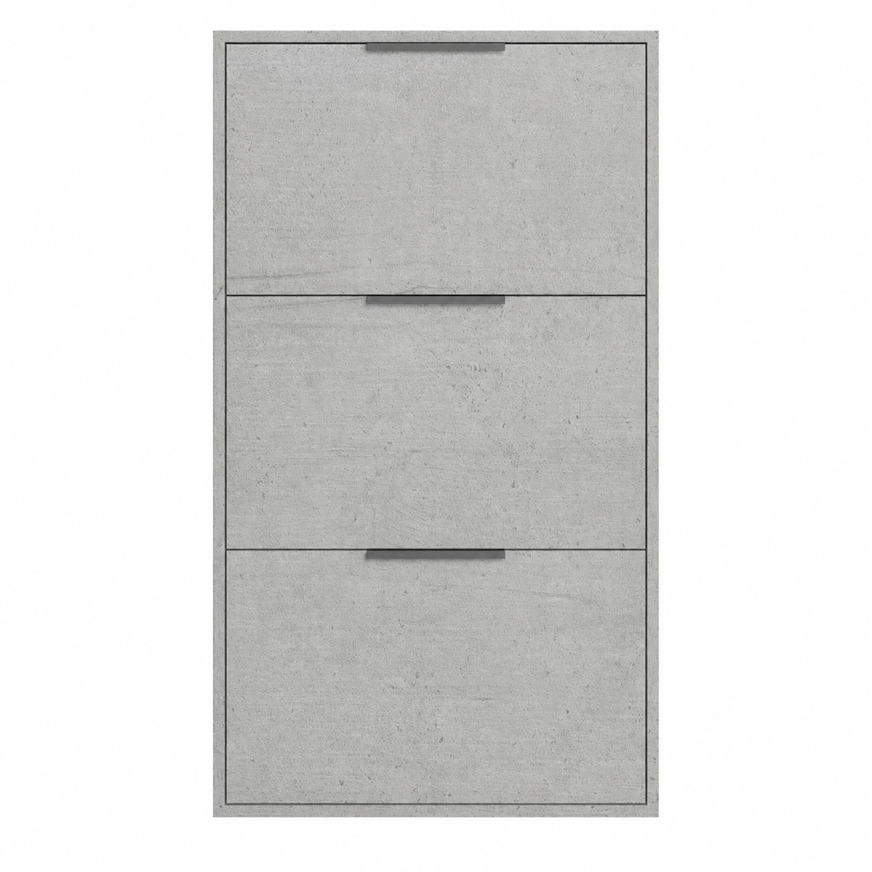 Scarpiera Slim 3 Ribalte Cemento 65x15x105,5 cm Salvaspazio
