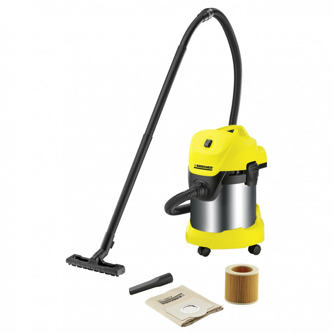 Bidone Aspiratutto Kärcher WD 3 Premium 1000W Acciaio Inox
