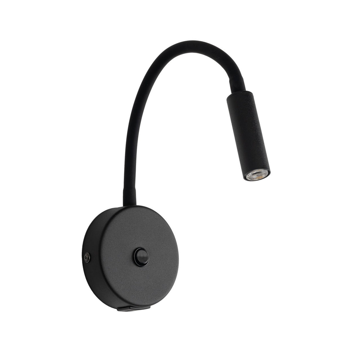 Applique da Parete Lampada da Lettura G9 8W Lagos Nera con Braccio Flessibile