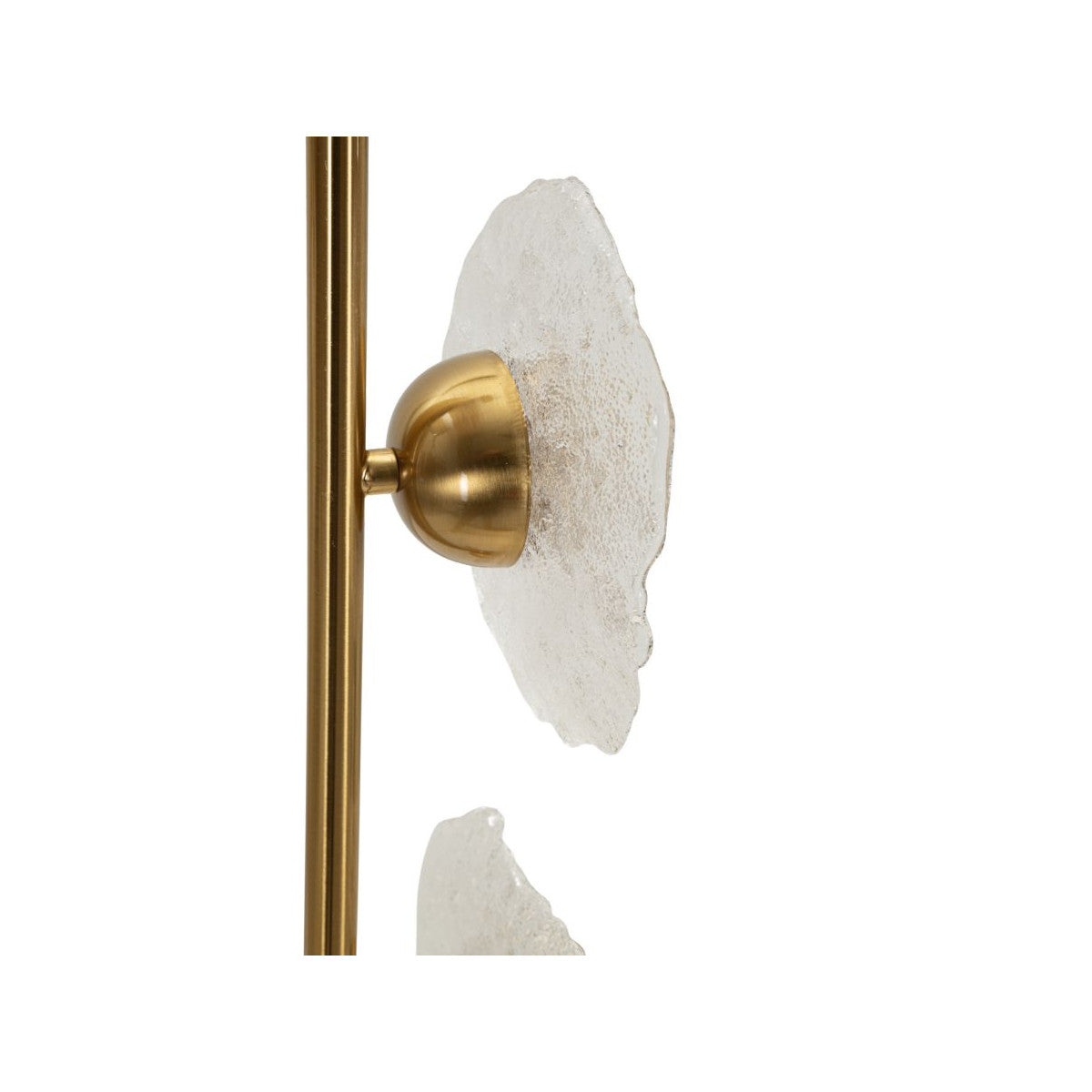 Lampadario Emily Verticale 5 Luci Oro e Vetro Trasparente 15x16x110 cm