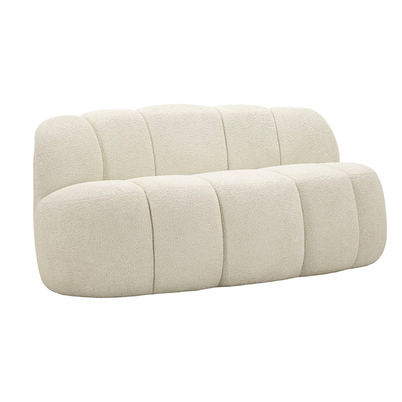Divanetto Ball Bianco 145x80x69 cm in Poliestere Design Morbido