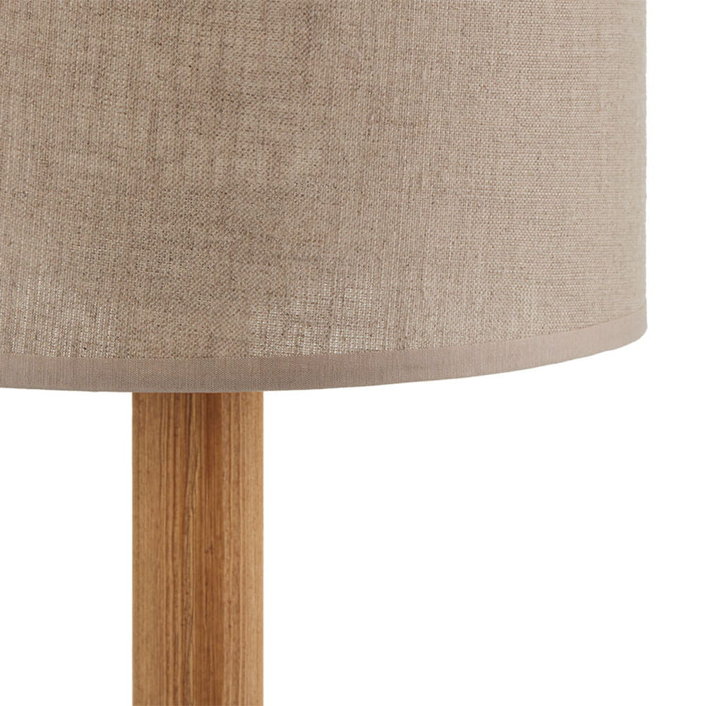 Lampada da Tavolo Deva TK Lighting Crema e Legno Ø29 cm E27