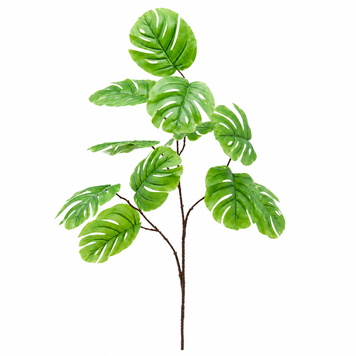 Ramo Monstera Olis Artificiale Foglie Verdi H85 cm