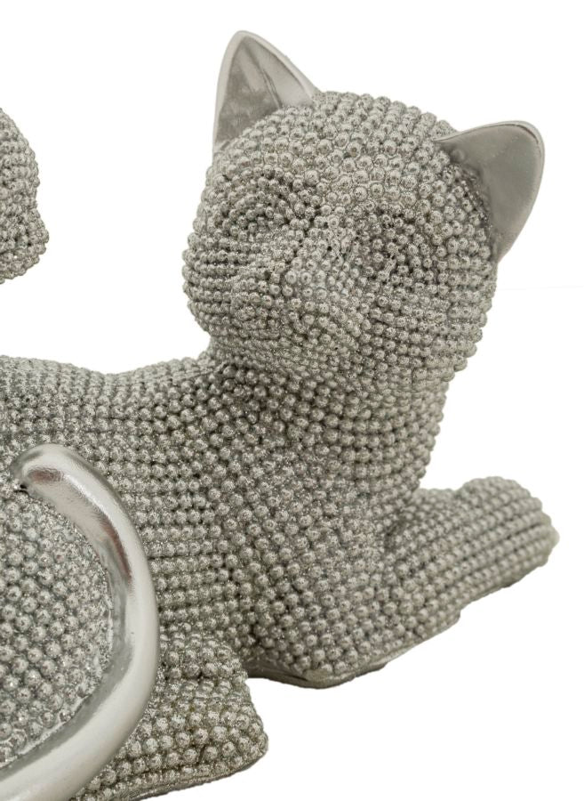 Statuetta Decorativa Gatto Con Cucciolo Sparky 19x9x13 cm in Poliresina