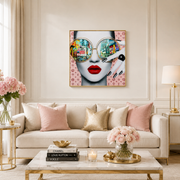 Quadro Decorativo Times Square View con Cornice Oro 50x50 cm