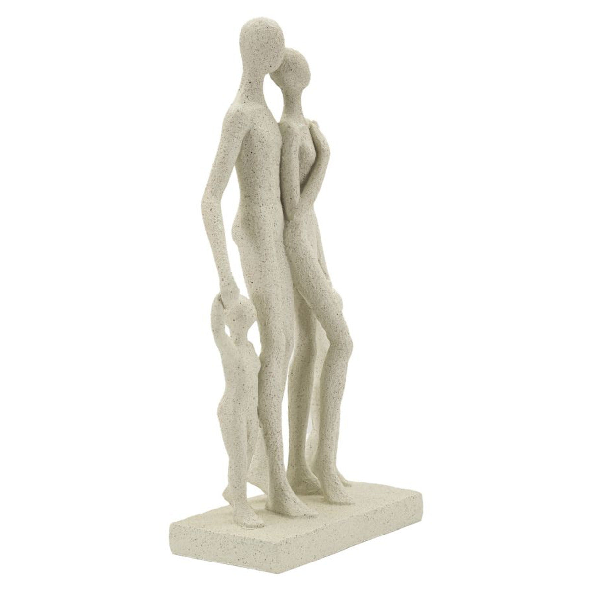 Statuetta Family Stons Beige in Poliresin 16x8x30,5cm