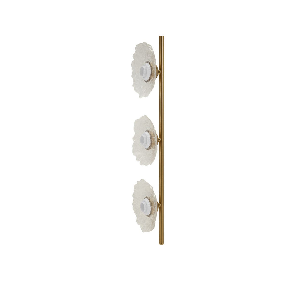 Lampadario Emily Verticale 5 Luci Oro e Vetro Trasparente 15x16x110 cm