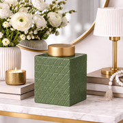 Barattolo in Ceramica Verde Mate 19x19x31 cm