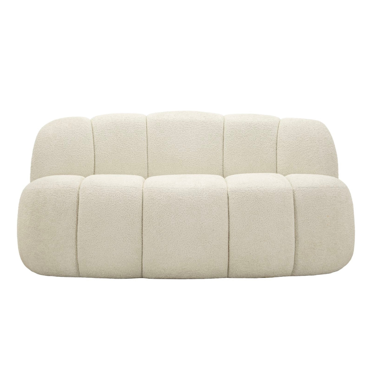 Divanetto Ball Bianco 145x80x69 cm in Poliestere Design Morbido