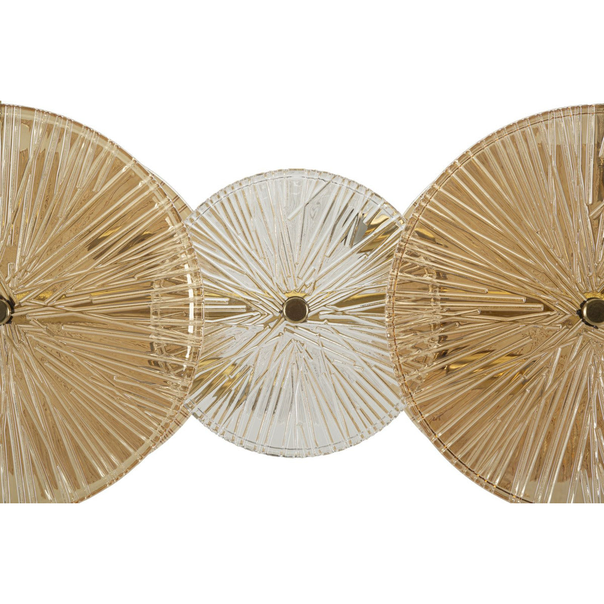 Lampadario Osaka Glam Oro e Trasparente 100 cm con 8 Luci E14