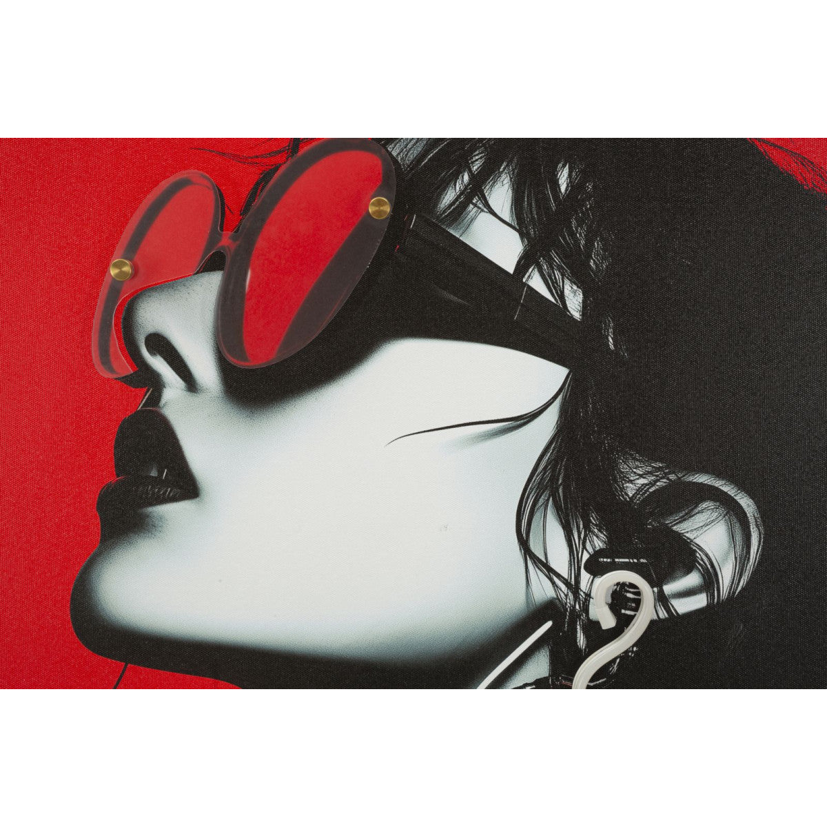 Quadro LED Moden Psyco B 60 x 90 cm con Applicazione 3D su Tela