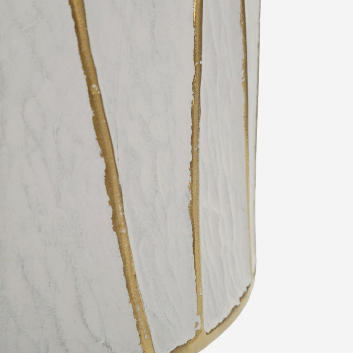 Lampada da Tavolo Tangeri Ø40x60 cm in Ceramica Bianca e Oro