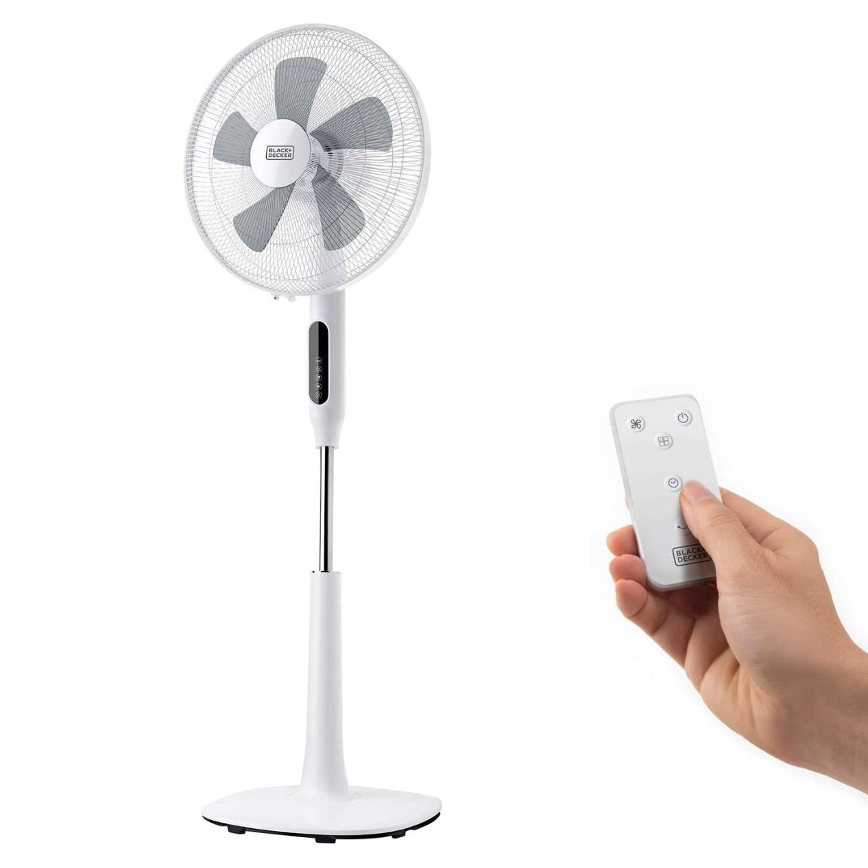 Ventilatore A Piantana Colonna Girevole 50W 135 CM Con Telecomando