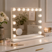 Specchio Trucco da Tavolo Hollywood Mauro Ferretti con Luci LED 55 x 43 cm