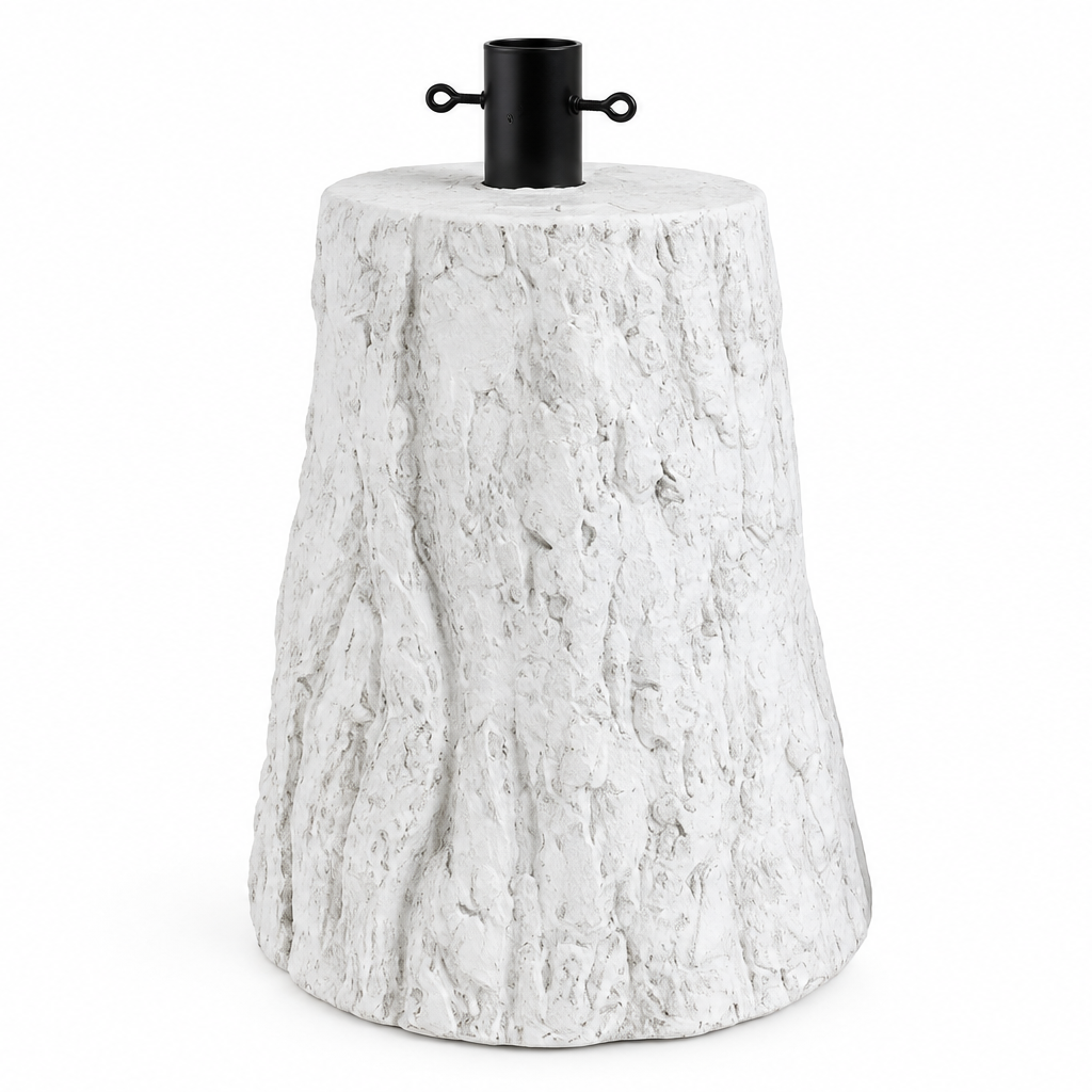 Base per Albero di Natale Tronco Xmas Tree H39,5 cm in Magnesia – Bianco e Marrone