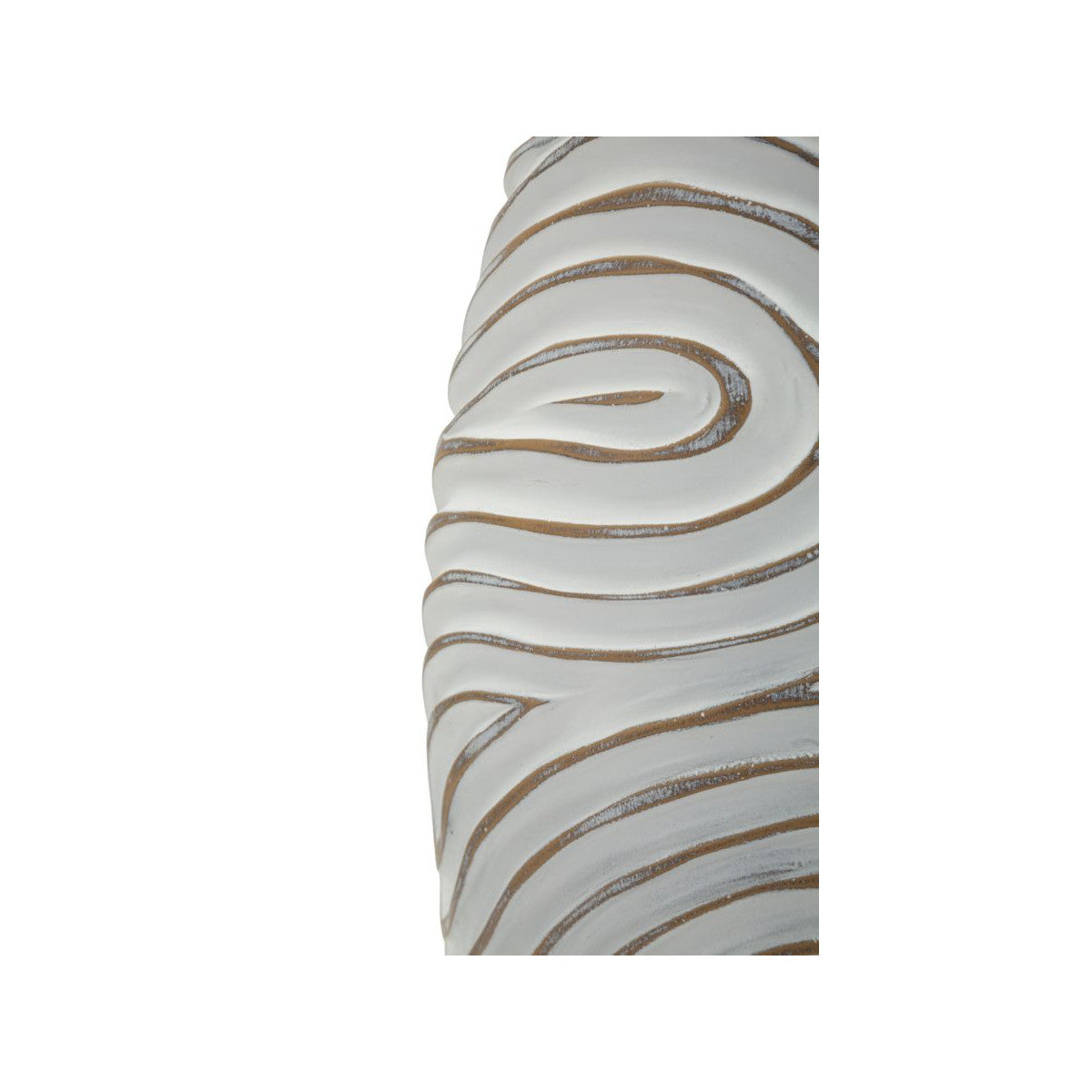 Vaso Decorativo Oblix Ø18,5x50 cm in Resina con Motivo a Spirale