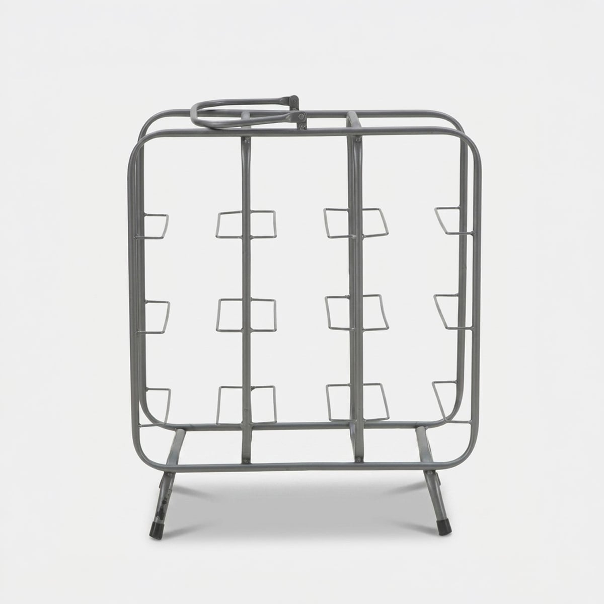 Portabottiglie Rack Quadrato 9 Posti 40x23x47,5 cm in Ferro