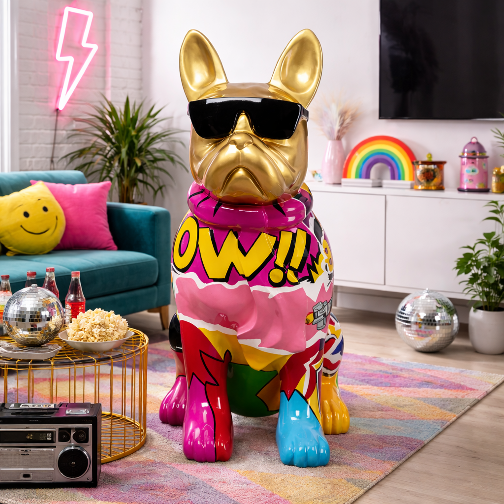 Statua Decorativa Graffiti Dog 152 cm Scultura Urban di Design