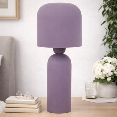 Lampada da Tavolo Design Monocromatico Color Viola H 39 cm