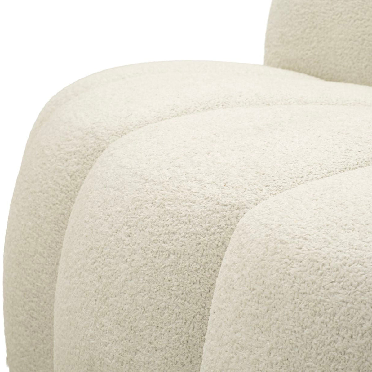 Divanetto Ball Bianco 145x80x69 cm in Poliestere Design Morbido
