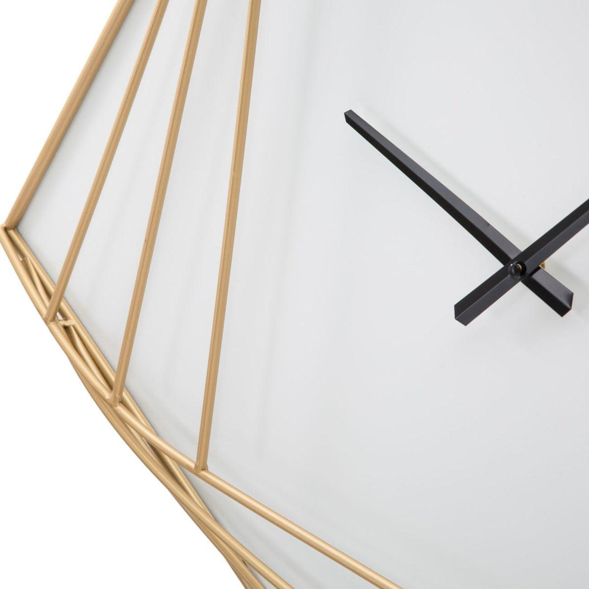 Orologio da Parete Goldy Line 85x85 cm Oro Design Geometrico
