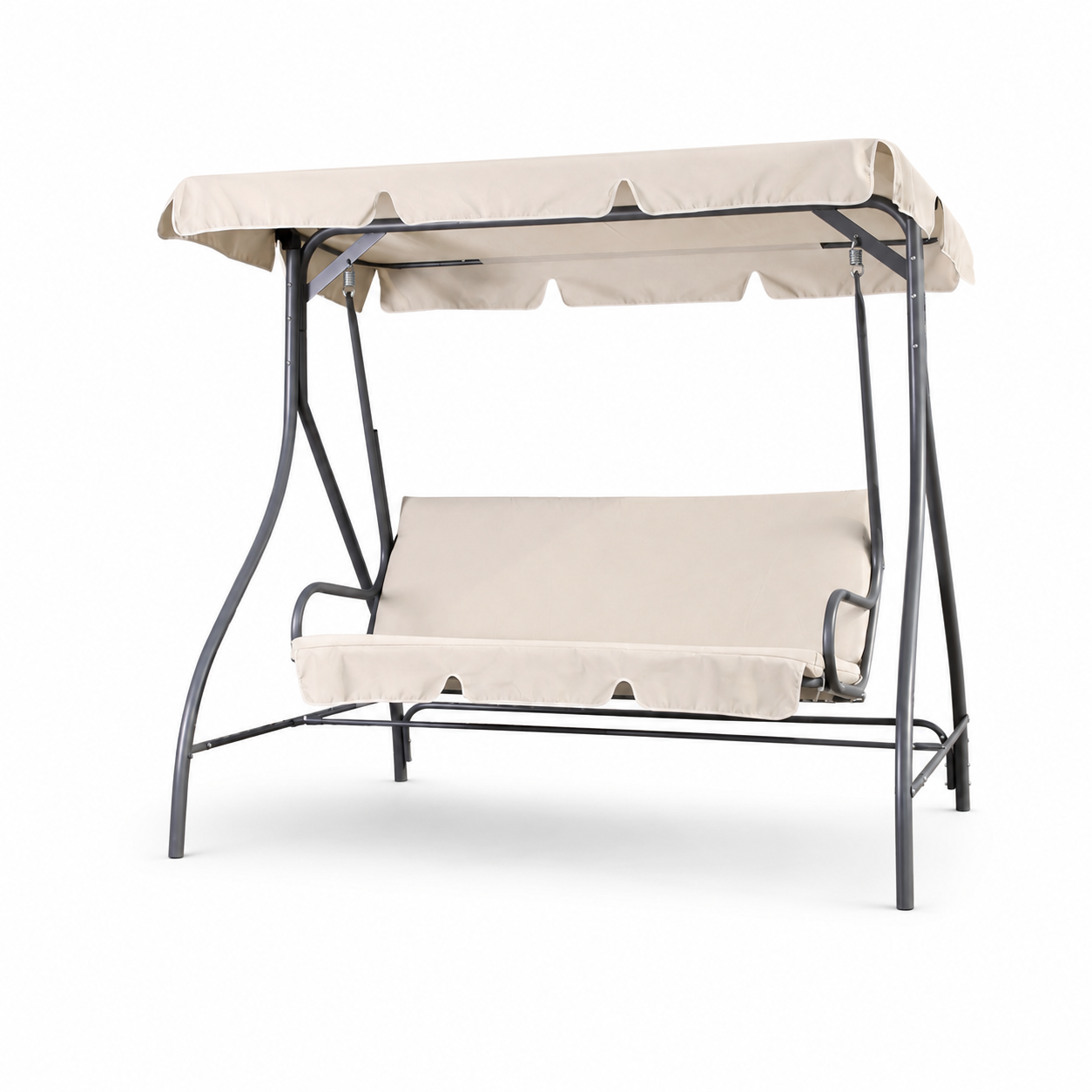 Dondolo da Giardino Brezza 3 Posti Beige in Acciaio