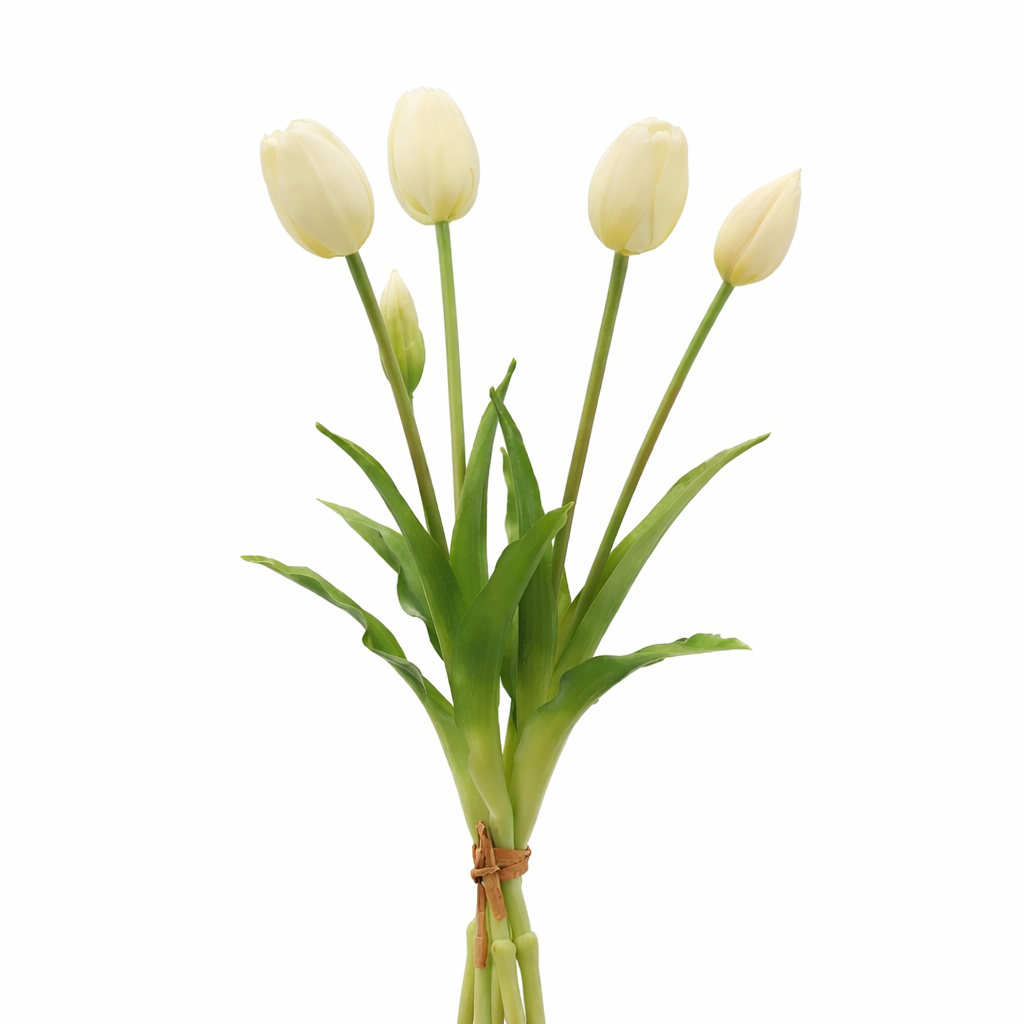 Mazzo di Tulipani Artificiali Realistici Olis 5 Tulipani  H 40cm