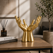 Oggetto Decorativo Mani Peace Oro 25x15x24 cm Scultura di Design