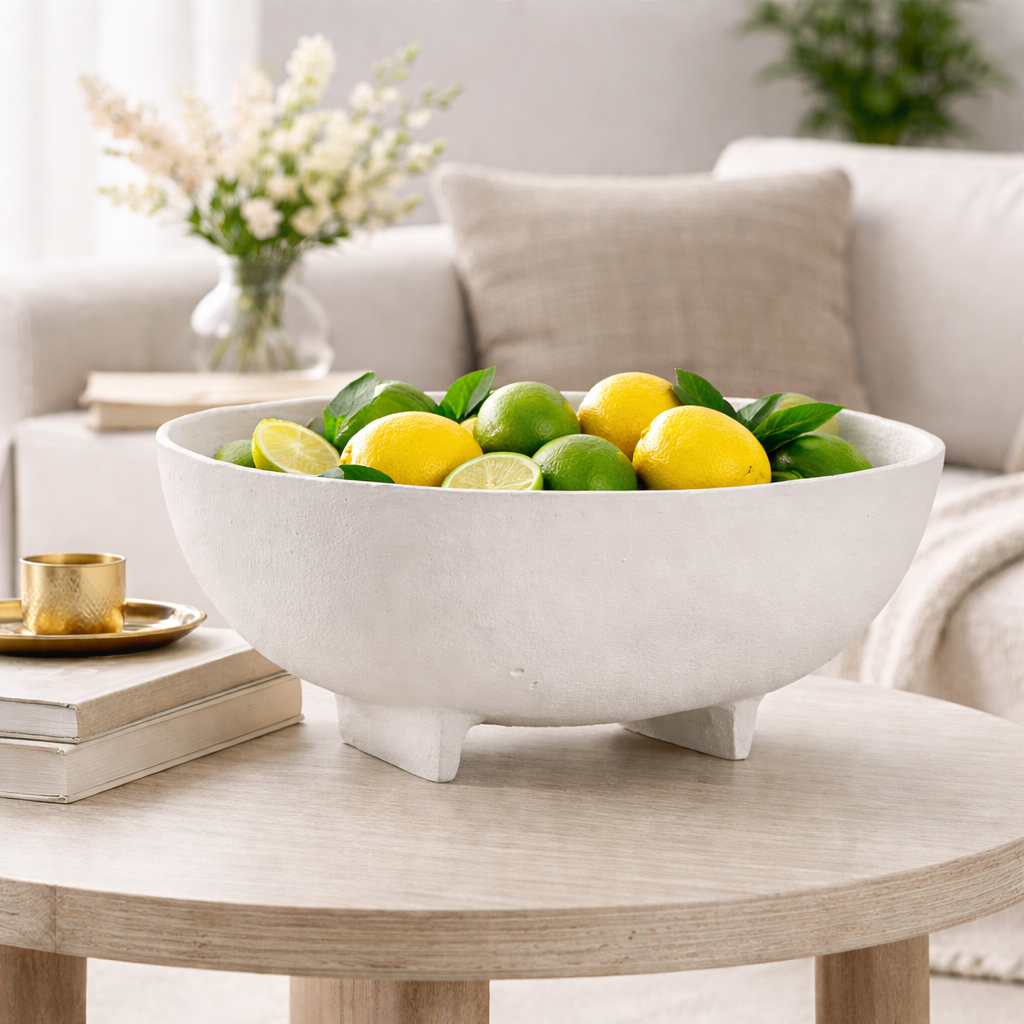 Centrotavola Decorativo Hisar Bianco 26,5x27cm