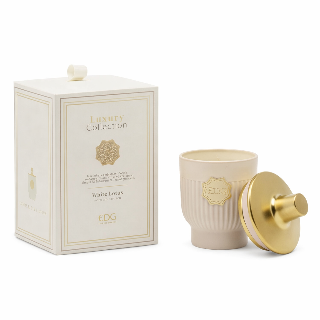 Candela Profumata LUXURY con Vaso e Coperchio H 16cm 420 g