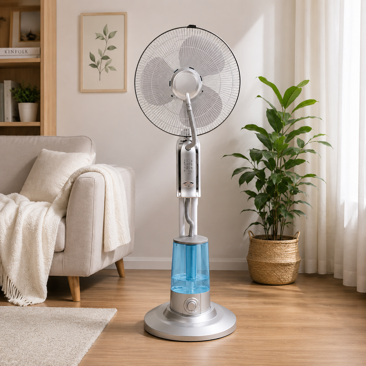 Ventilatore Nebulizzatore 75w Rugiada 40 Cm Con Telecomando