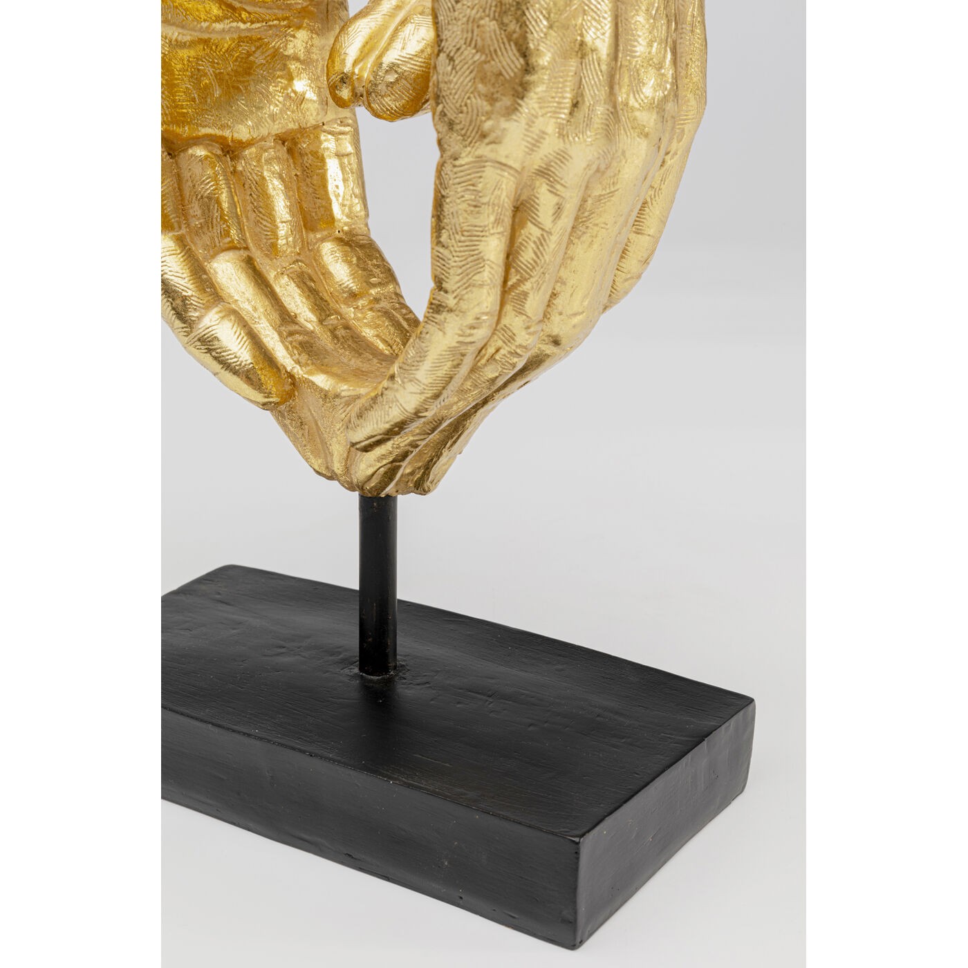 Oggetto Decorativo Heart Hands 33 cm Oro Scultura da Tavolo con Base