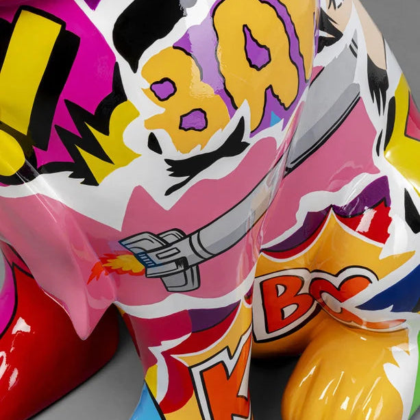 Statua Decorativa Graffiti Dog 152 cm Scultura Urban di Design
