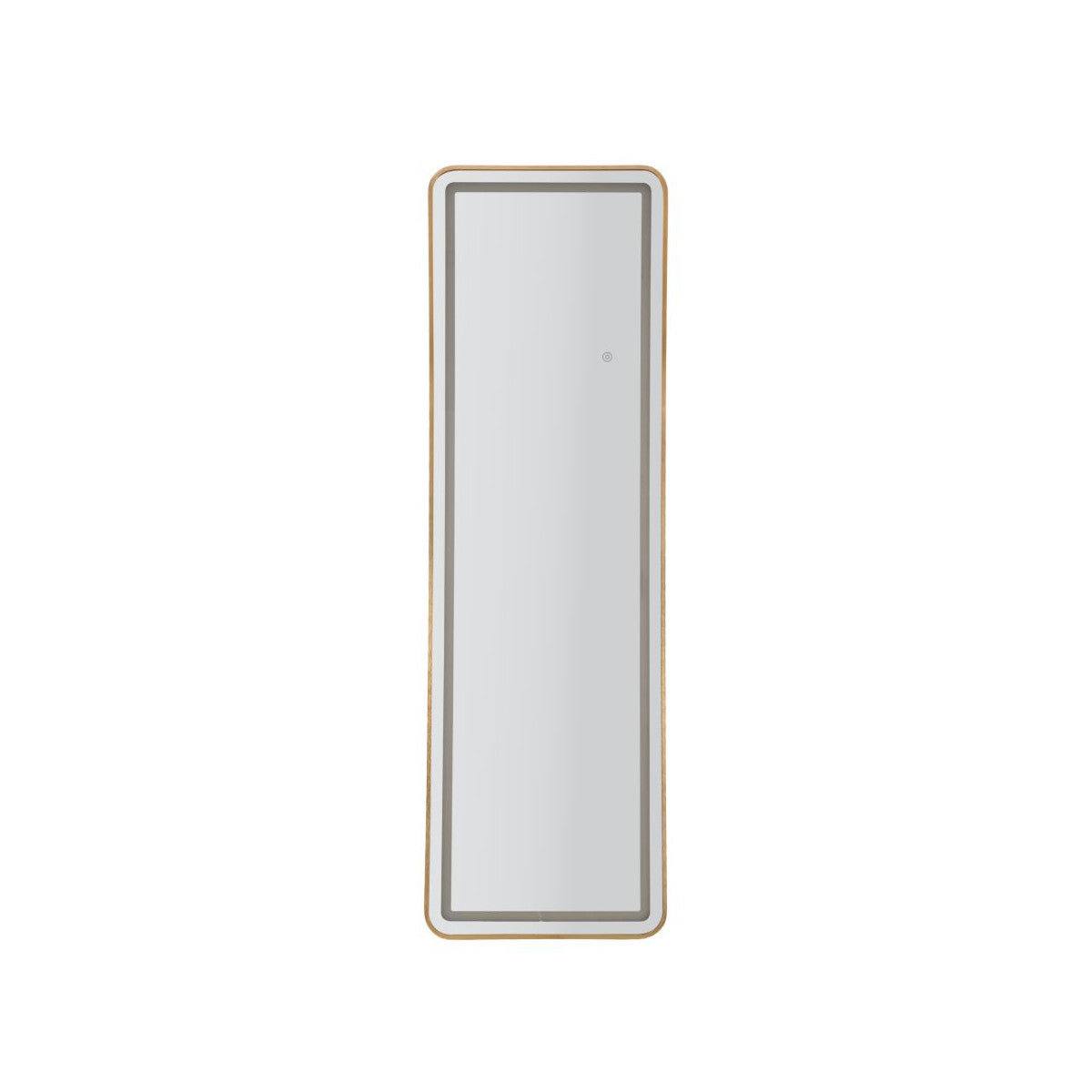 Specchio da Terra LED Simple Rettangolare Oro in Alluminio 50 x H160 cm