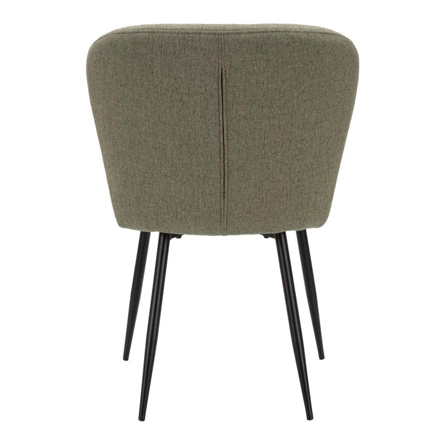 Set 2 Sedie Losanna 58x60,5x85 cm in Tessuto – Grigio e Verde