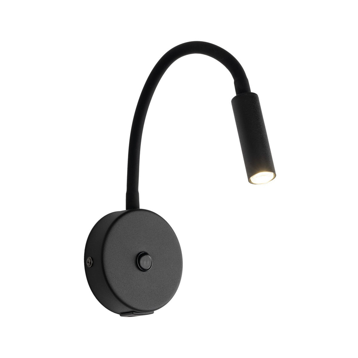 Applique da Parete Lampada da Lettura G9 8W Lagos Nera con Braccio Flessibile