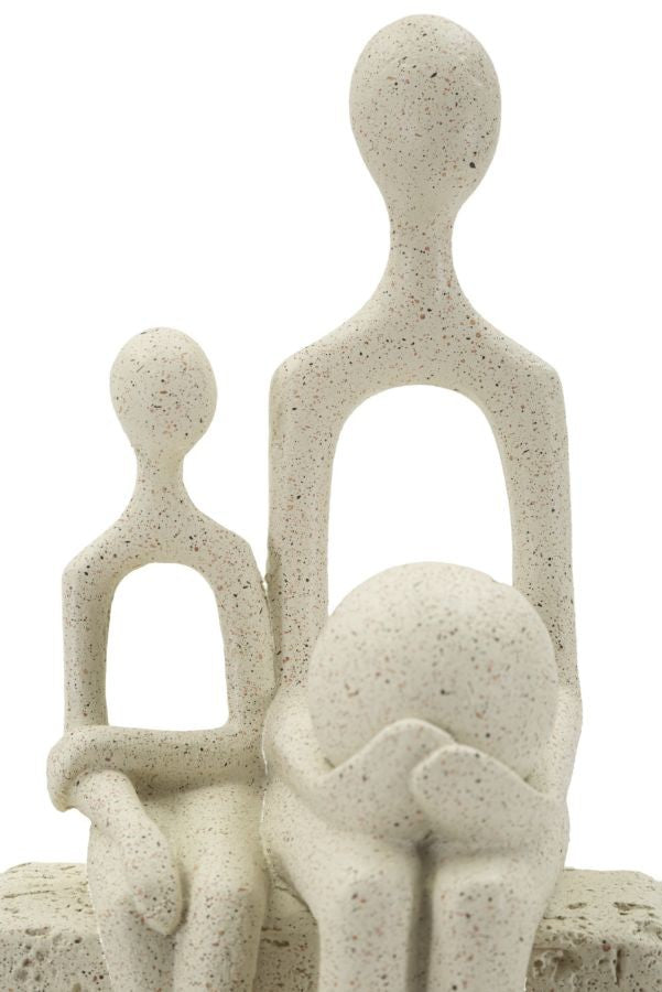 Statuetta Maternità Stons Beige H26 cm in Poliresina