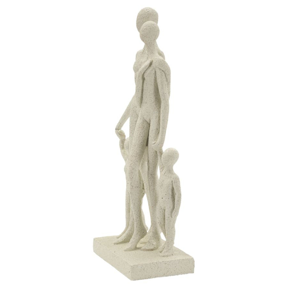 Statuetta Family Stons Beige in Poliresin 16x8x30,5cm