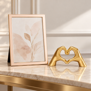 Set Decorativo Heart Hands con Portafoto Rosa 20x25 cm