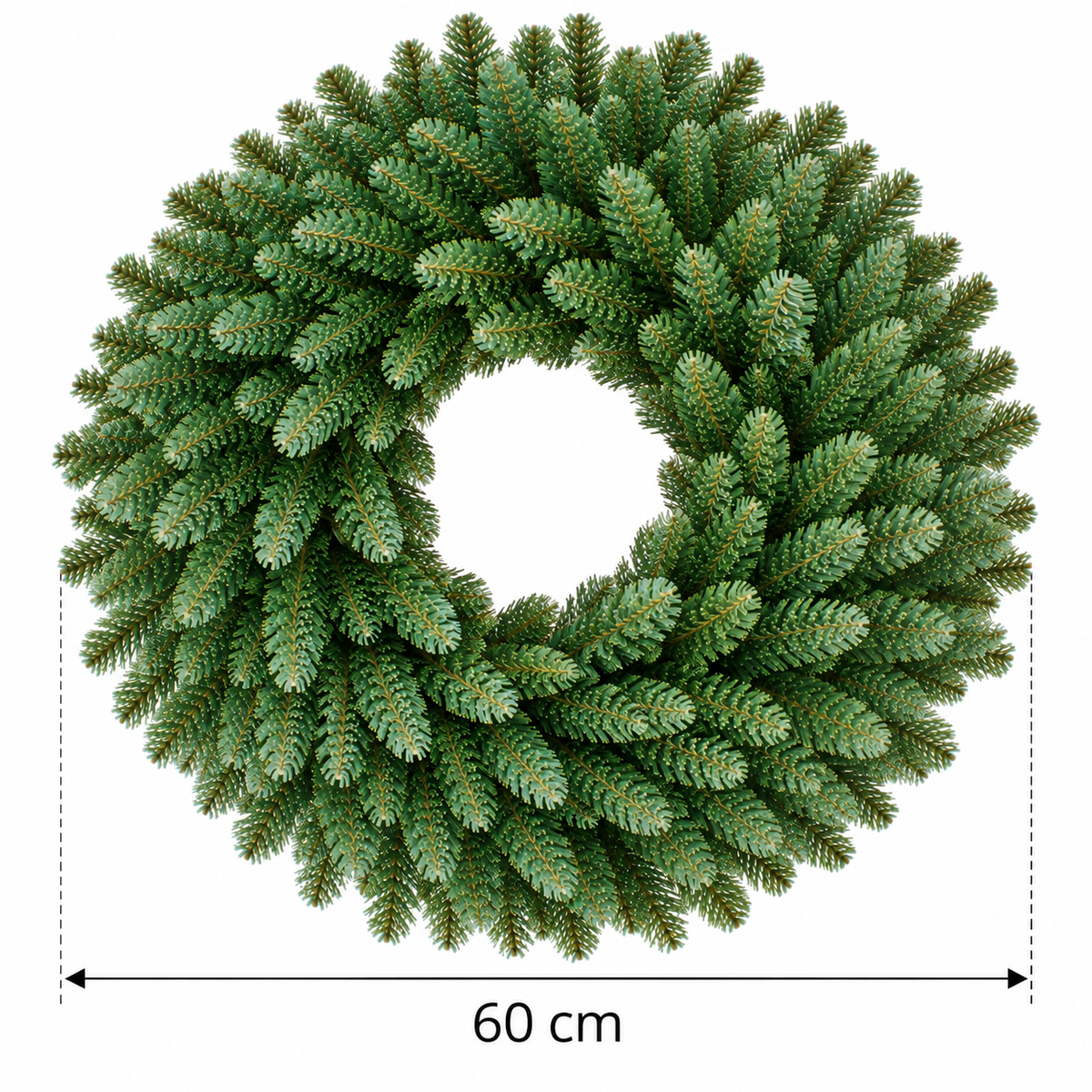 Corona Ghirlanda Natalizia Verde in PVC Decorazione Ø30, Ø40 e Ø60 cm